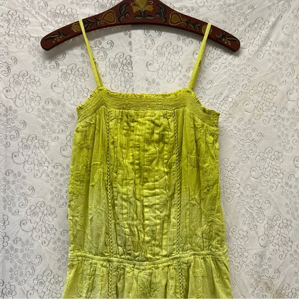 Earthbound Trading Co. XL lime green and white ombré maxi dress - Picture 13 of 14